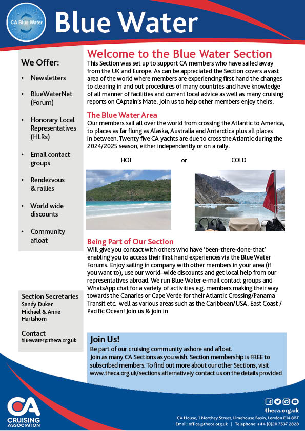 CA Blue Water Section flyer